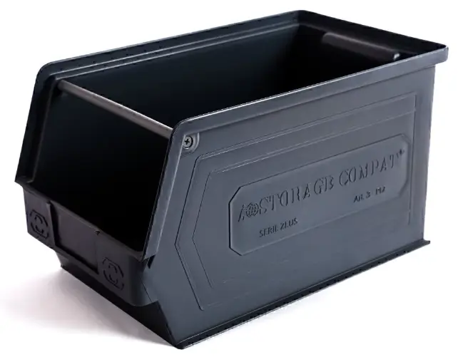 Gaveta Plástica ZEUS 35x20x20cm 3PLZ (Negro)