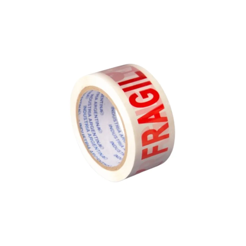 [RL00101] Cinta Adhesiva FRAGIL 48mm x50mts LT Blanco y Rojo