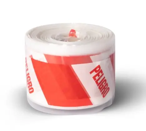 Cinta Plástica PELIGRO 80mm x200mts (Blanca y Roja)