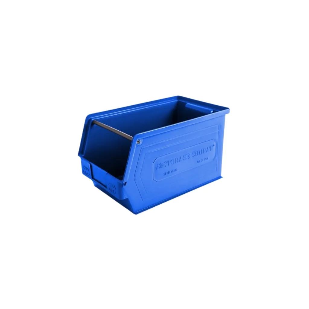 Gaveta Plástica 3PLZ ZEUS 35x20x20cm Storage Compat Azul