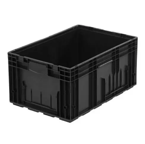 [RL00193] Contenedor Plástico R-KLT 6429 Reforzado 60x40x28cm Storage Compat Negro
