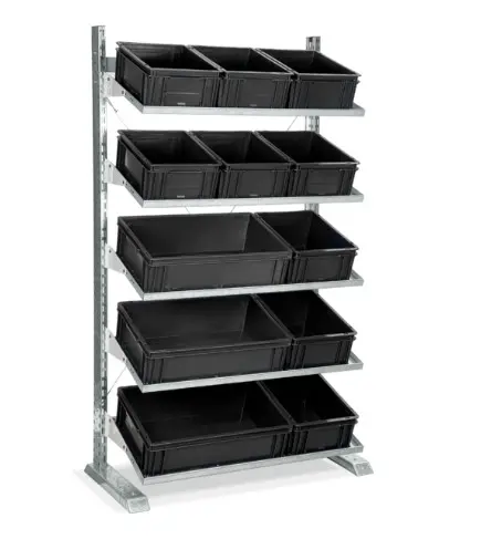 Estantería Metálica con Gavetas FLCC1735152 106.7x54.2x181.7cm Storage Compat Gris