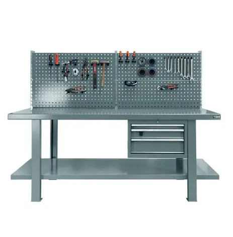 Banco de Trabajo FBGA42053 200x80x151cm Storage Compat Gris