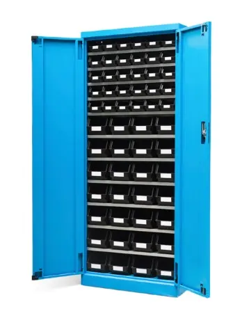 Armario Metálico C/Puertas y Contenedores FAK106654 70x27x168.5cm Storage Compat Azul