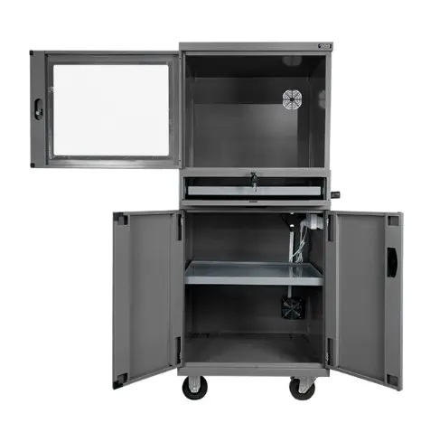 Armario Porta PC FAS160113 71.7x63.5x156cm Storage Compat Gris