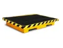 Batea Antiderrame 80x120x15cm P/2 Tambores P/Autoelevador con Base Plástica (Amarilla)