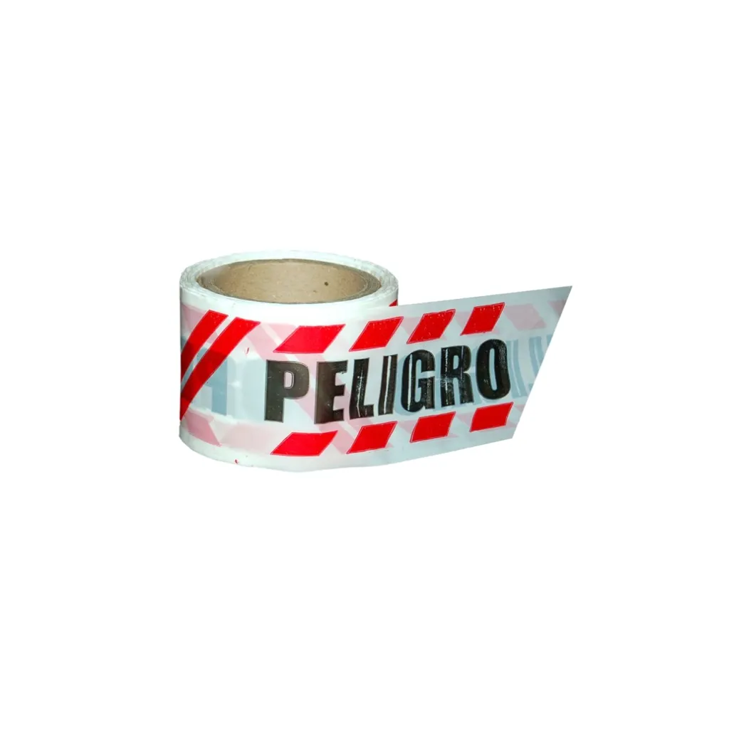 [RL00028] Cinta Plástica PELIGRO 80cm x100mts Blanca y Roja