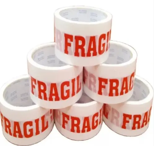Cinta Adhesiva FRAGIL 48mm x50mts (Blanca y Roja)