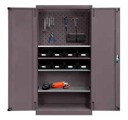 Armario Metálico C/Accesorios FAA180351 90x45x180cm Storage Compat Gris Oscuro