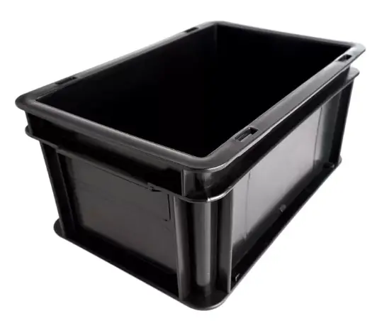 Pack x5 Contenedores Plásticos ATHENA 30x20x15cm 3215A (Negro)