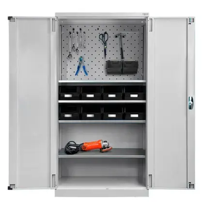 [RL00218] Armario Metálico C/Accesorios 90x45x180cm FAA180351 (Gris)