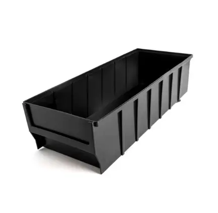 [RL00264] Pack x5 Organizadores Plásticos 40x16x10cm MultiBox RK4016 (Negro)