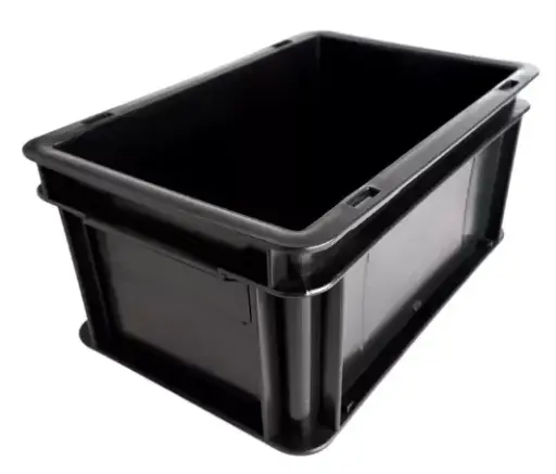 [RL00283] Pack x5 Contenedores Plásticos ATHENA 30x20x15cm 3215A (Negro)